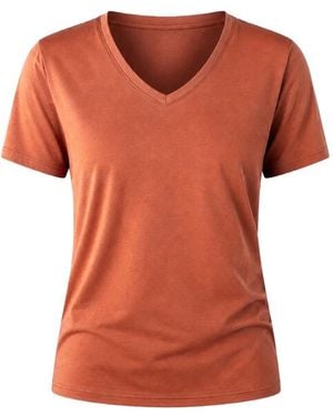 ANONYM APPAREL Romy V-Neck Jersey T-Shirt - Orange