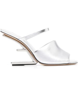 Fendi Mules First 115Mm - Bianco