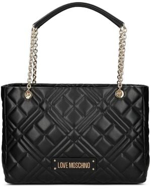 Love Moschino Quilted Chain Shoulder Bag - Black