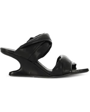 Rick Owens Twisted Cantilever Sandals - Black