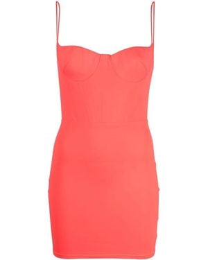 Alex Perry Deacon Sweetheart Neckline Minidress - Red