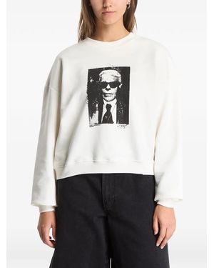 KARL LAGERFELD Sudadera Con Estampado Gráfico - Blanco
