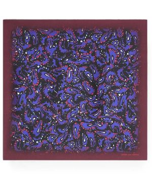 Dries Van Noten Silk Pocket Square - Purple