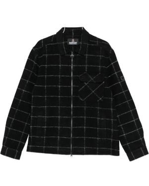 Barbour Check-Pattern Zip-Up Jacket - Black