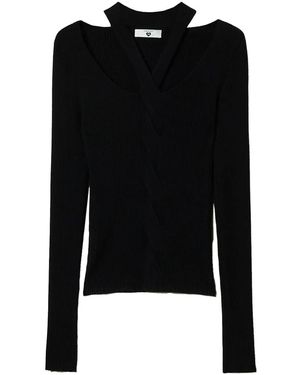 Twinset Cut-Out Detailing Jumper - Black