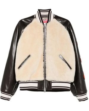 KENZO X Futura 2000 Shearling Bomber Jacket - Natural