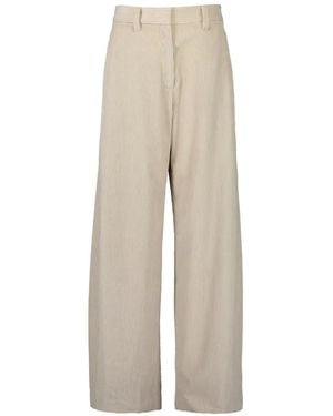Brunello Cucinelli Soft Barrel Pants - Natural