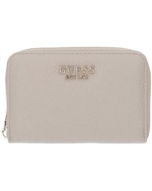Guess Marsha Saffiano Zip Wallet - Gray