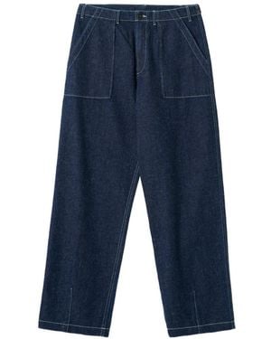 Universal Works Trooper Contrast-Stitch Jeans - Blue