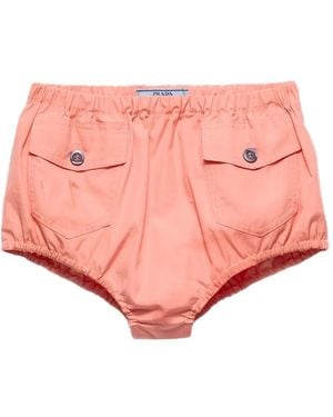 Prada Bermudas De Popelina - Rosa