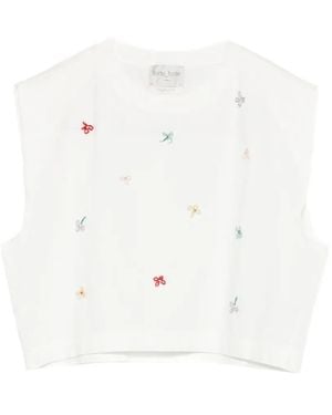 forte_forte Embroidered T-Shirt - White