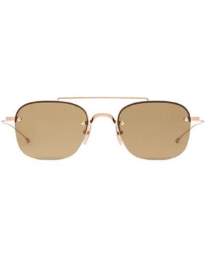 Thom Browne Rimless Square-Frame Sunglasses - Natural