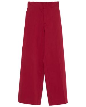 Sa Su Phi Elasticated-Waistband Pants - Red