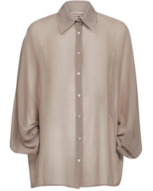 Blanca Vita Satin Shirt - Brown