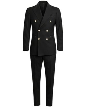 Franzese Collection Brad Pitt Double-Breasted Suit - Black
