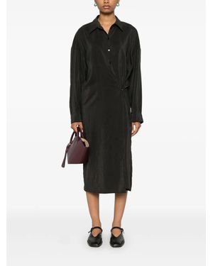 Lemaire Twisted Hem Dress in Black | Lyst