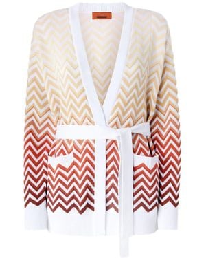 Missoni Degradé Chevron Cardigan - White