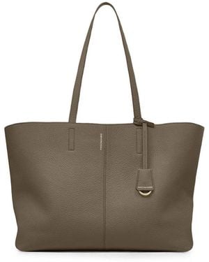 Maison De Sabre Zipped Leather Soft Tote - Brown