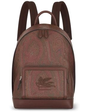 Etro ペイズリー バックパック - ブラウン