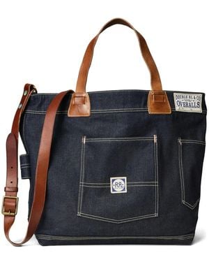 RRL Leroy Denim Shopper - Blauw