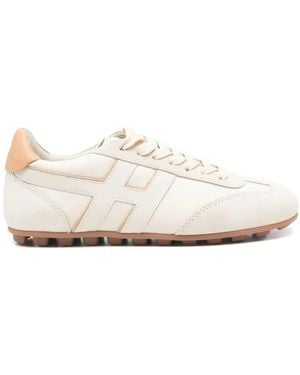 Hogan Baskets À Logo H - Blanc