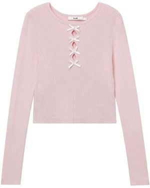 B+ AB Cut-Out Detailing Top - Pink