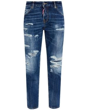 DSquared² Teddy Ripped Jeans - Blue