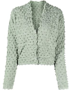 JNBY V-Neck Cropped Cardigan - Green