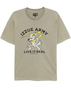 Izzue Graphic-Print T-Shirt - Grey