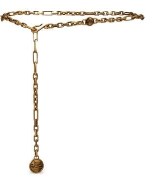 Etro Pegaso Chain Belt - White