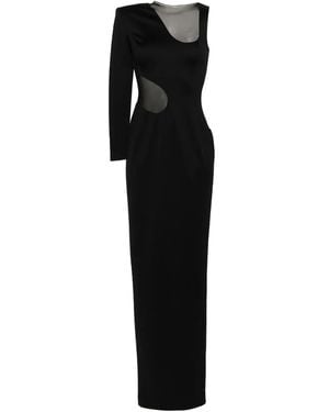 Jean Louis Sabaji Asymmetric Cut-Out Gown - Black