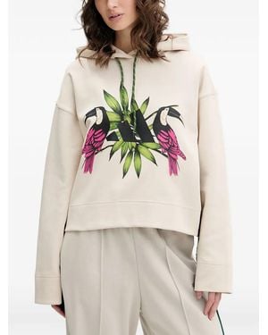 adidas Toucan-Print Drawstring Hoodie - Natural