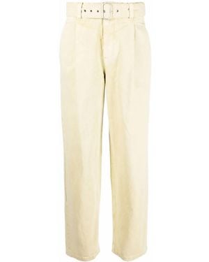 Jil Sander Pleat-Detail Straight-Leg Trousers - Natural