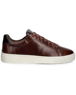 GANT Logo-Plaque Leather Sneakers - Brown