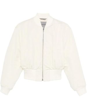 Balenciaga Cropped Bomber Jacket - White