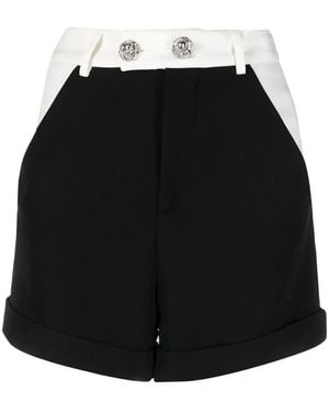 Philipp Plein Cady Two-tone Short Shorts - Black
