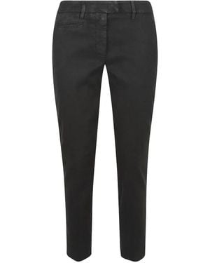 Dondup Perfect Logo-Plaque Trousers - Black