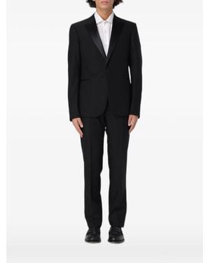 Emporio Armani Peak-Lapel Single-Breasted Suit - Black