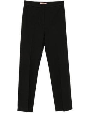 Twinset Concealed-Fastening Straight-Leg Pants - Black