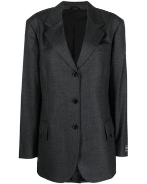 Raf Simons Single-Breasted Wool Blazer - Black