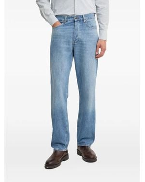 Benetton Jeans Dritti Sbiaditi Con Vestibilità Comoda - Blu