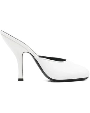 Jude Date Peep-Toe Mules - White