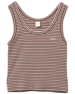 AAPE BY A BATHING AP Logo Embroidered Strip Top - Brown