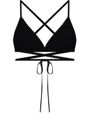 Isabel Marant Solange Tie-Detail Triangle Bikini Top - Black