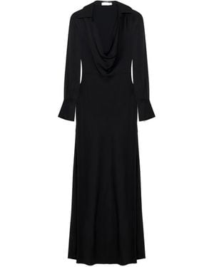Jonathan Simkhai Long Sleeve Cowl Maxi Dress - Black