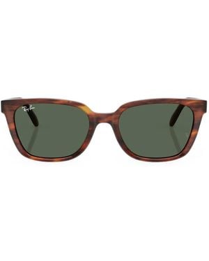 Ray-Ban Striped Square-Frame Sunglasses - Green