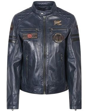 Daytona 73 Veste Matelassée À Effet Brossé - Blue