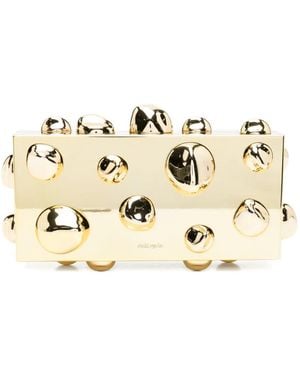 Cult Gaia Orbs Stud-Embellished Clutch - Natural