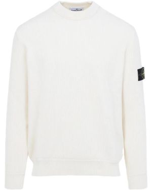 Stone Island Logo-detail sweater - Weiß