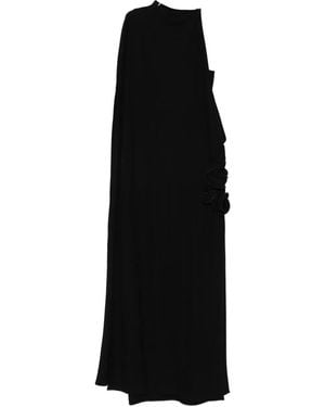 Magda Butrym One-Shoulder Ruffle Detail Dress - Black